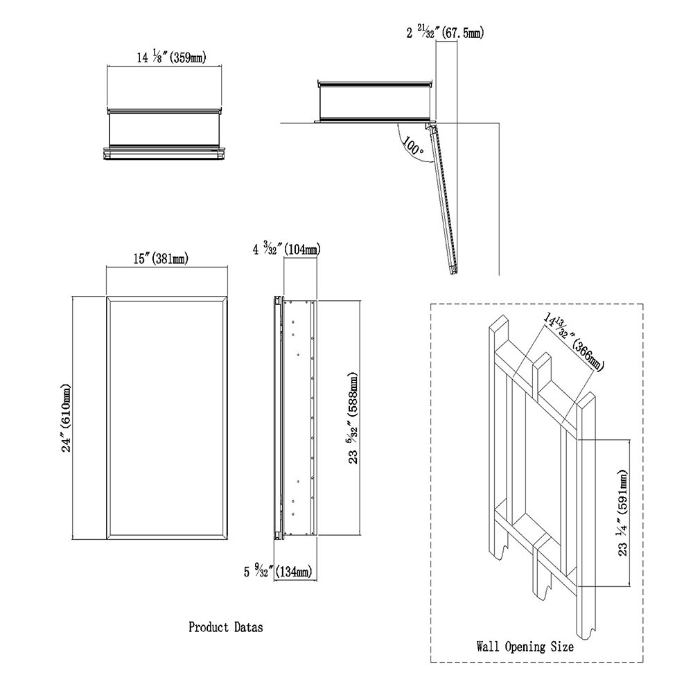 Ebern Designs Kevia Surface Mount Framed/Recessed Medicine with
